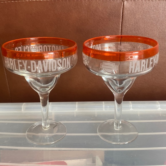 HarleyDavidson Kitchen Harleydavidson Margarita Glasses Poshmark
